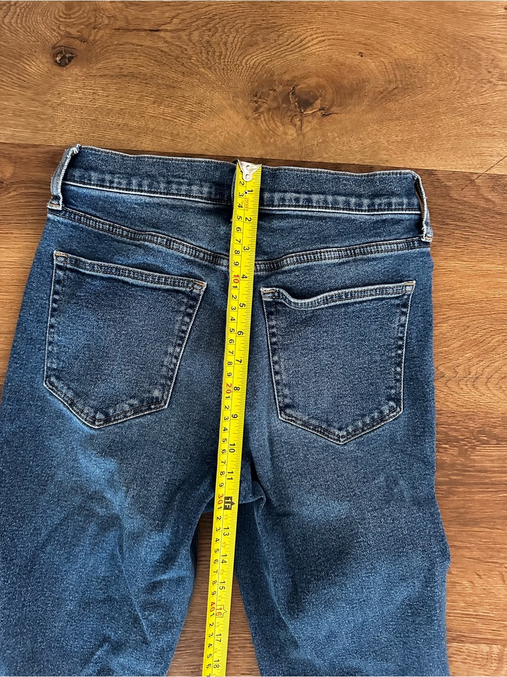 J Crew Essential Straight Button-Fly Blue Denim Jeans Size 26 - Picture 13 of 15